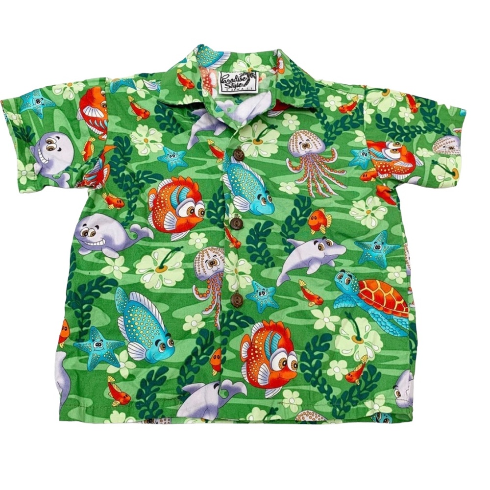 Paradise Style Hawaii Button Down Shirt 2T